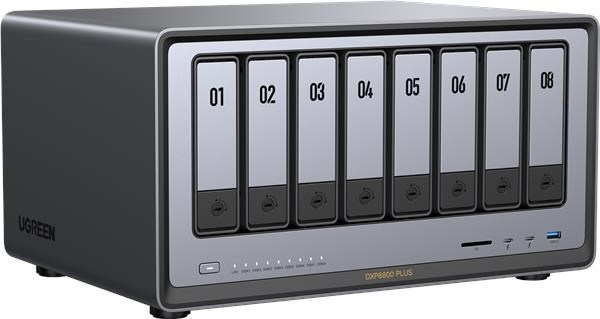UGREEN NASync DXP8800 Plus (10C/i5-1235U/4,4GHz/8GBRAM/8xSATA/2xM.2/2x10GbE/1xPCIe/2xTB/2xUSB2.0/2xUSB3.2/HDMI/SD)
