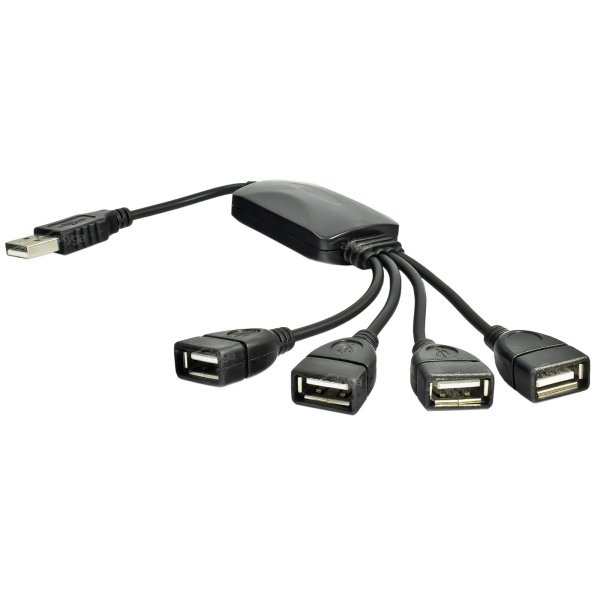 Akyga adaptér Hub USB 2.0 4-port/ABS/cerná/15cm?v=1761864003