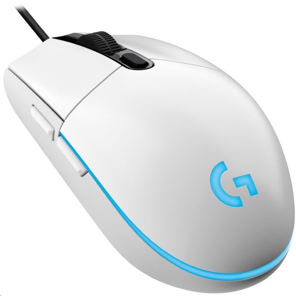 Logitech G203 Gen2/Herní/Optická/Drátová USB/Bílá