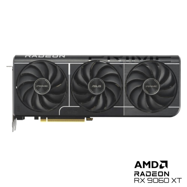ASUS VGA AMD Radeon RX 9060 XT PRIME OC 8GB, RX 9060 XT, 8GB GDDR6, 2xDP, 1xHDMI