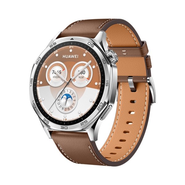 Huawei Watch GT 5/46mm/Silver/Elegant Band/Brown?v=1750104003