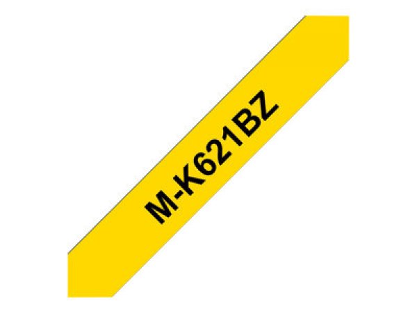 Brother M-K621BZ - Černá na žluté - Role (0,9 cm x 8 m) 1 kazeta/y nelaminovaná páska - pro P-Touch PT-55, PT-65, PT-75, PT-85, PT-90, PT-BB4