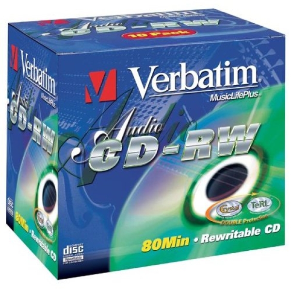 VERBATIM CD-R(10-pack)AudioLiveit!/Color/Jewel/80m