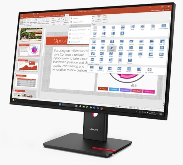 LENOVO LCD ThinkVision T27-40 27",IPS,mat,16:9,1920x1080,178/178,4/6ms,300cd/m2,1500:1,CAM,DP,HDMI,VGA,PIVOT,VESA,3Y