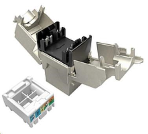 Solarix MULTIPACK 24 ks - 10G keystone CAT6A STP samořezný SXKJ-10G-STP-BK-SA