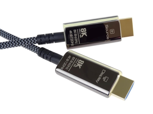 PREMIUMCORD Ultra High Speed HDMI 2.1 optický fiber kabel 8K@60Hz, zlacené 7m