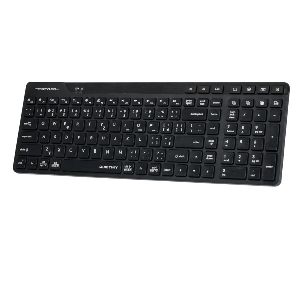 A4tech FStyler FBK27C AS, bezdrátová Dual mode Bluetooth+2,4G klávesnice, CZ, černá