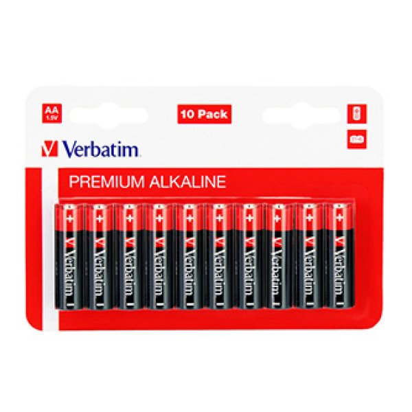 VERBATIM Alkalická Baterie AA 10 Pack / LR6