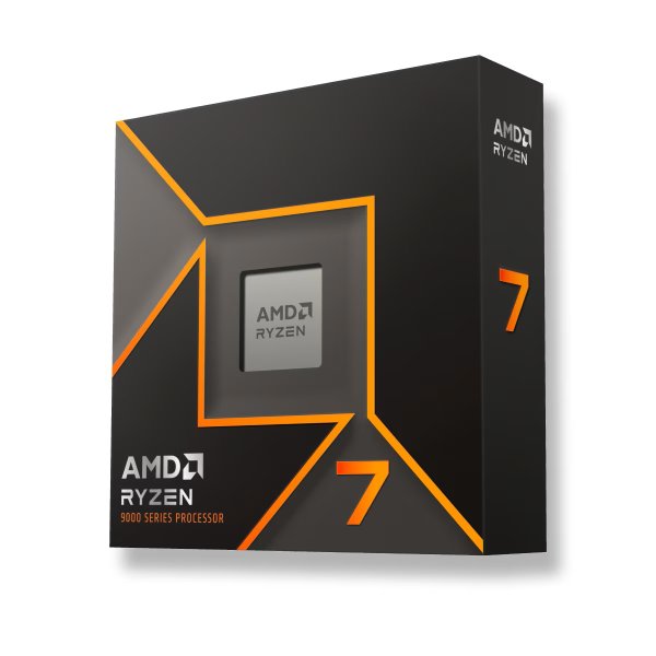 AMD cpu Ryzen 7 9700X AM5 Box (bez chladiče, 3.8GHz / 5.5GHz, 8+32MB cache, 65W, 8x jádro, 16x vlákno, grafika), Zen5 Granite Ridge AM5