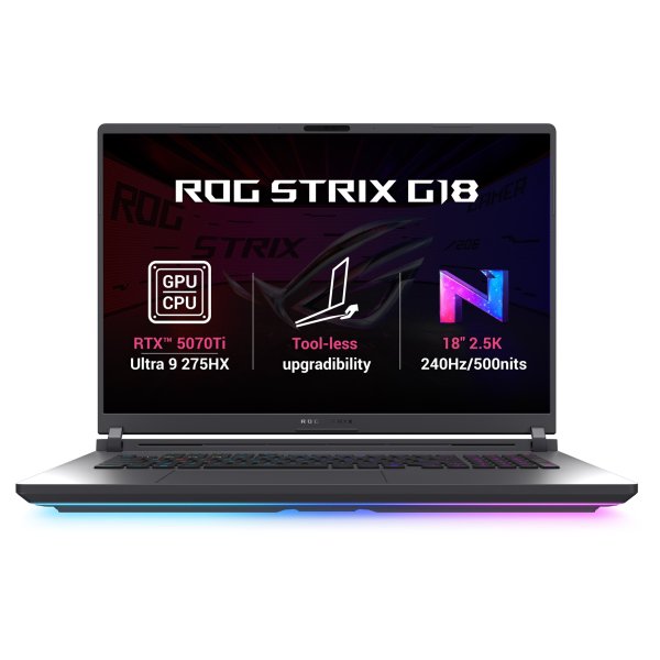 ASUS NTB ROG Strix G18 (G815LR-NEBULA002W), Ultra9 275HX, 18" 2560x1600, 32GB, 1TB SSD, RTX 5070, W11 Home, Eclipse Gray