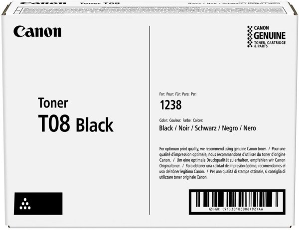 Toner CANON T08, 3010C006 černý (11 000 stran)