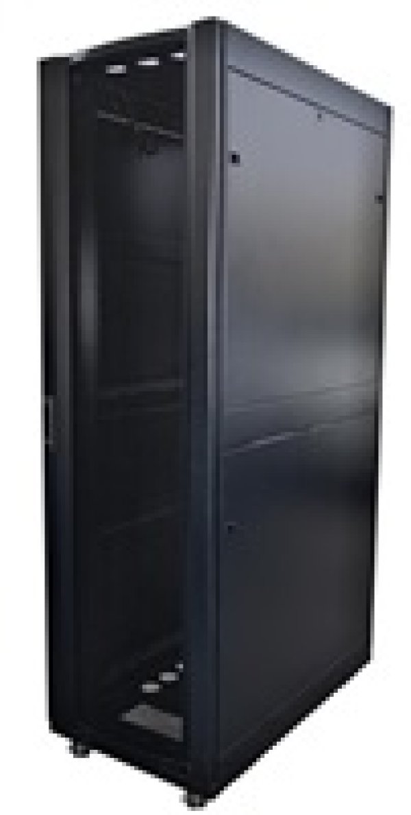 LEXI-Net 19" stojanový rozvaděč 42U 800x1200 rozebiratelný, kolečka, 1000kg, perforované dveře, černý?v=1761864003