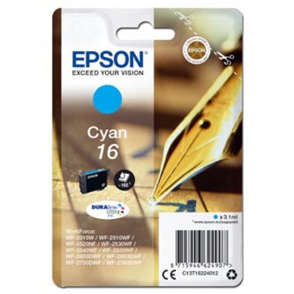 Náplň EPSON C13T16224012 azurová (3,1 ml)