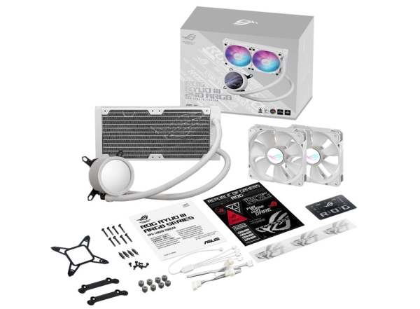 ASUS vodní chladič CPU AIO ROG RYUO III 240 ARGB WHITE EDITION, 2x120mm
