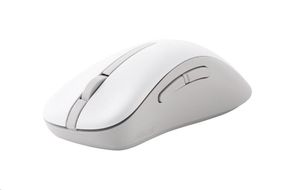 ASUS Wireless Mouse MD102/Kancelářská/Optická/Pro praváky/1 600 DPI/USB+BT/Bílá
