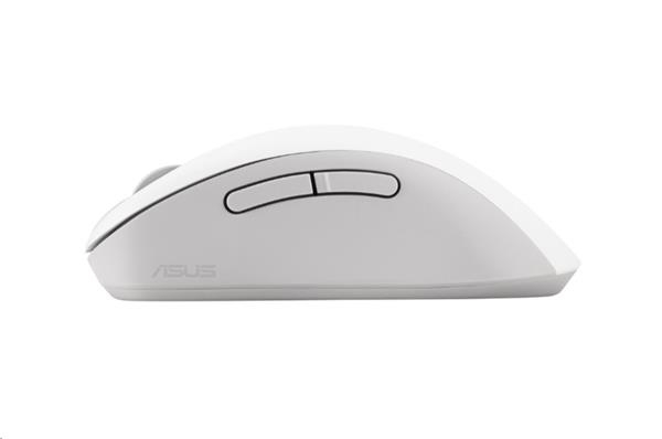 ASUS Wireless Mouse MD102/Kancelářská/Optická/Pro praváky/1 600 DPI/USB+BT/Bílá