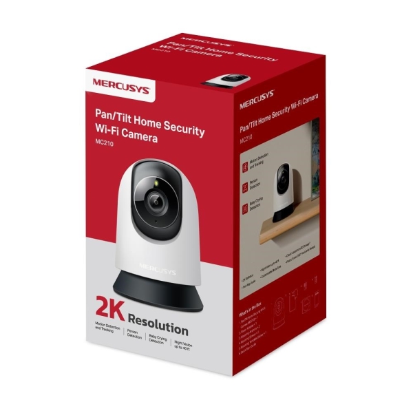 MERCUSYS MC210 domácí/indoor kamera (3MP, 2K, 1296p, IR 12m, WiFi, microSD)