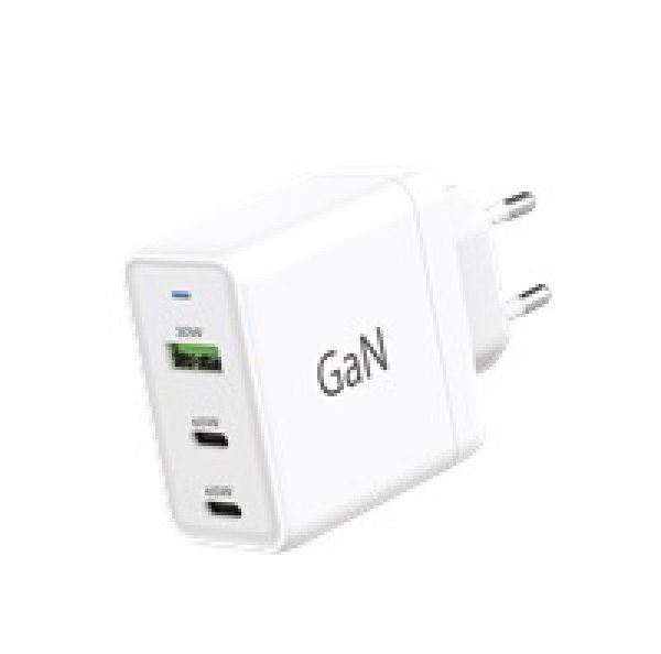 WG - Síťová nabíječka GaN 3x USB, 1x USB-A 30W + 2x USB-C 65W, bílá