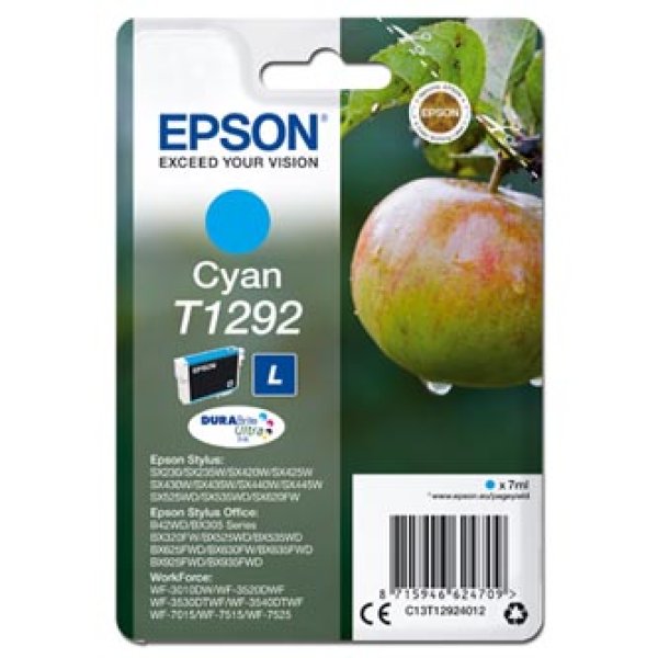 Náplň Epson C13T12924012 (L) azurová blistr