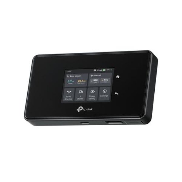 TP-Link M8550 přenosný WiFi6E router (AXE3600, 5G/4G LTE,2,4GHz/5GHz/6GHz,1xGbE,1xUSB-C,1xnanoSIM,1xmicroSD)