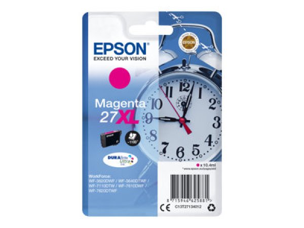 Náplň Epson 27XL, C13T27134022 purpurová blistr s RF alarmem