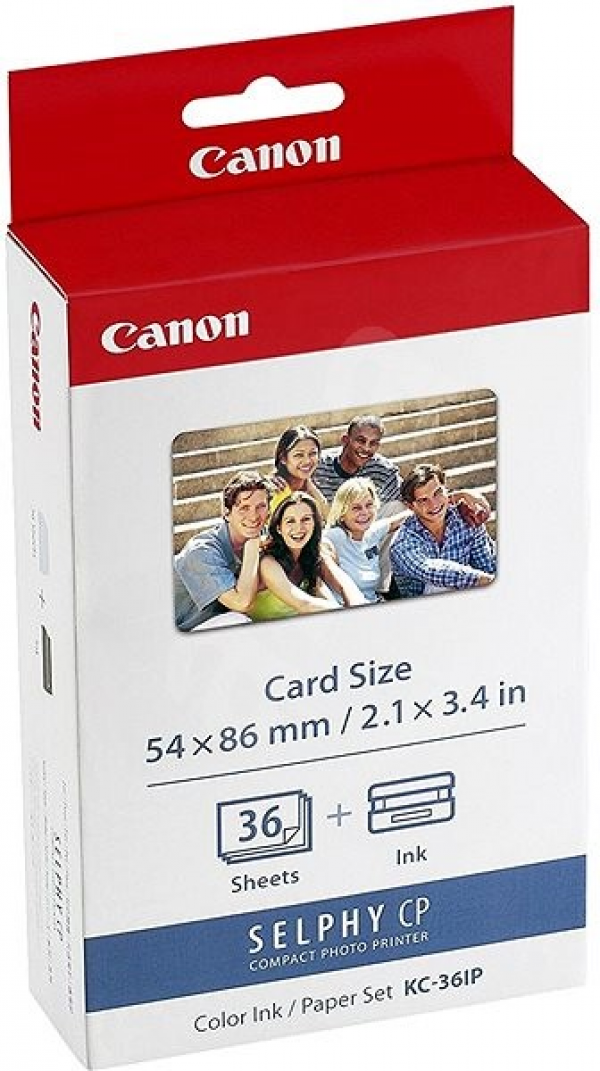 Canon Etikety, papír, bílá, 86x54mm, 36 ks, pro termosublimační tiskárny CP-220/330, 7739A001AH