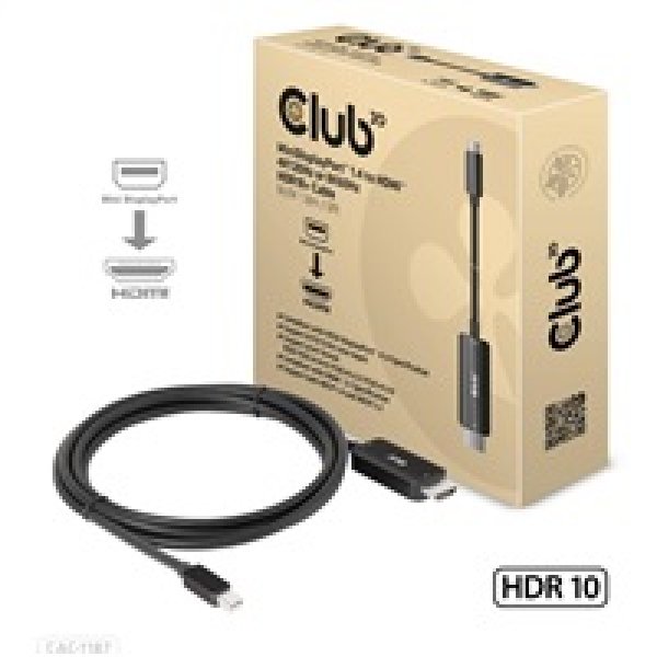 Club3D kabel miniDP 1.4 na HDMI, 4K120Hz nebo 8K60Hz HDR10+, M/M, 1.8m?v=1746792003