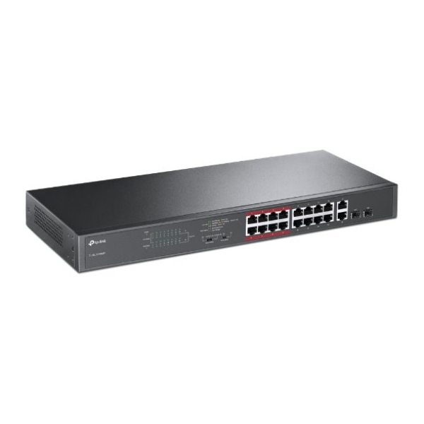 TP-Link CCTV switch TL-SL1226P (24x100Mb/s, 2xGbE/2xSFP combo, 24xPoE+, 250W)