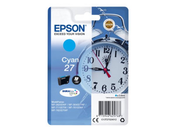 Náplň Epson 27, C13T27024012 azurová