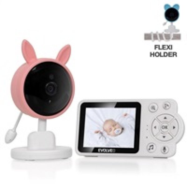 EVOLVEO Baby Monitor N3, dětská video-chůvička, Růžová