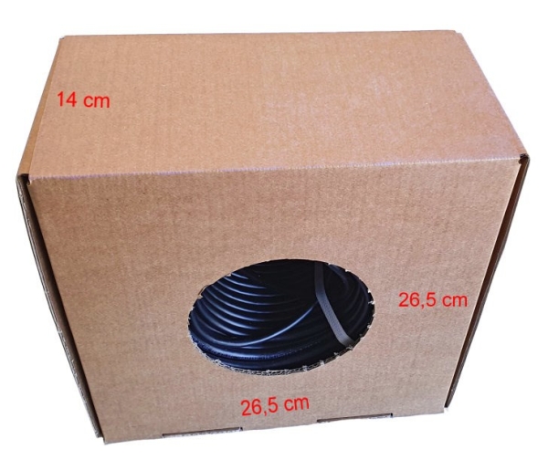 FTP kabel LEXI-Net Cat5E, drát, dvojitý venkovní PE+PVC, černý, 100m, box