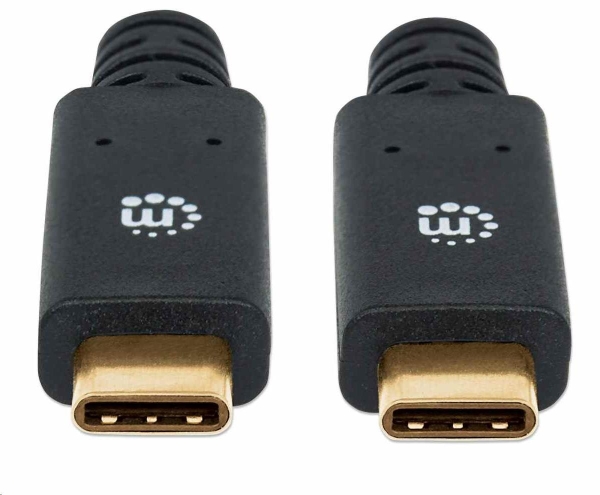 Manhattan USB-C kabel, USB 3.1, Gen 1, USB-C Male na USB-C Male, 5 Gbps, 2m, černá