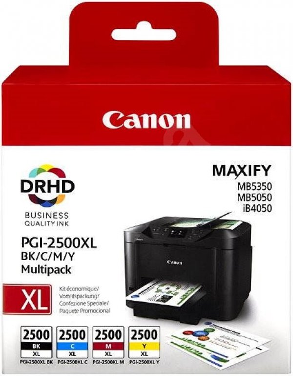 Sada náplní CANON PGI-2500XL, 9254B004, 9254B010 (1x70,9/3x19,3 ml)