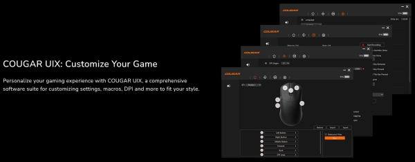 COUGAR herní myš bezdrátová/drátová REVENGER PRO 4K WHITE, čip PixArt 3395, 26000dpi, 650 IPS, 55g 