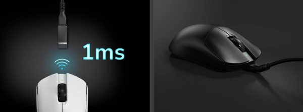 COUGAR herní myš bezdrátová/drátová REVENGER PRO 4K WHITE, čip PixArt 3395, 26000dpi, 650 IPS, 55g 