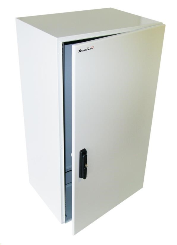 XtendLan 19" venkovní vodotěsný rozvaděč 20U 600x600, krytí IP55, nosnost 65kg, 3-bodový zámek, šedý