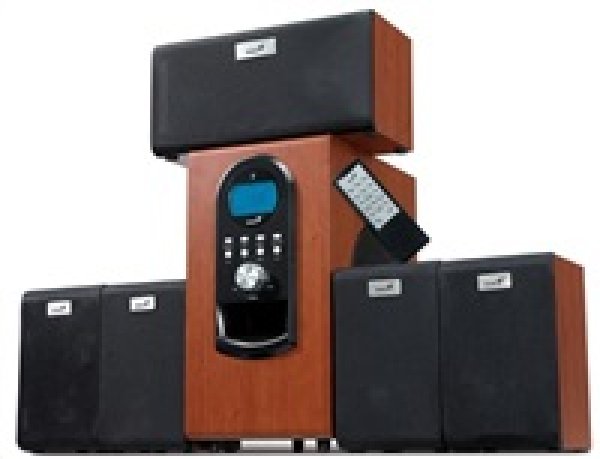 GENIUS repro SW-HF5.1 6000 II (tmavé dřevo "cherry wood", 5.1 Home Theater, 200W RMS)
