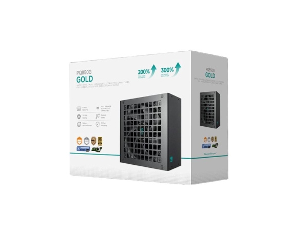 DEEPCOOL GAMERSTORM zdroj 850W PQ850G, 120mm, Plně modulární, 80+ Gold, ATX 3.1, černá