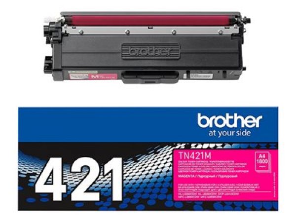 Toner BROTHER TN-421M purpurový (1 800 stran)