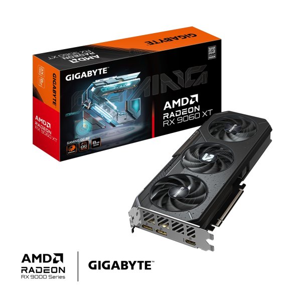 GIGABYTE VGA AMD Radeon RX 9060 XT GAMING OC 8GB, 8GB GDDR6, 2xDP, 1xHDMI