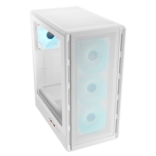 COUGAR PC skříň AIRFACE PURE PRO White Mid Tower Mesh Front Panel 3 x 120mm ARGB Fan, Rear Panel 1x 120mm ARGB Fan