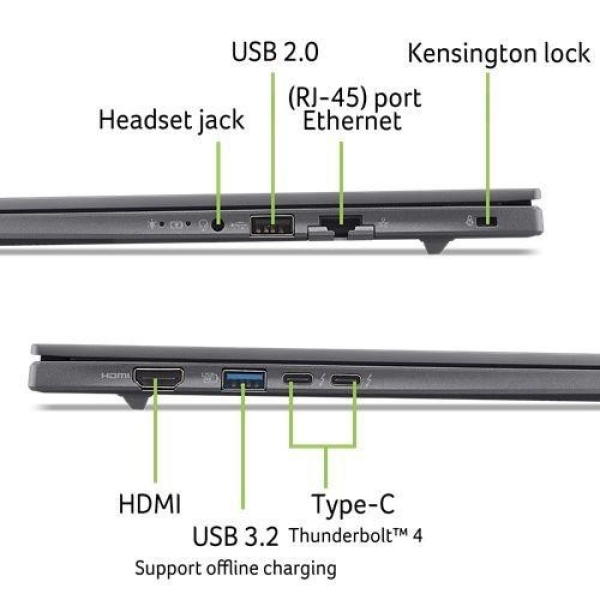 ACER NTB TravelMate X4 14 AI (TMX414-51-TCO-73PV),Ultra 7 258V,14"WUXGA,32GB,1TB SSD,Intel,W11P,Gray
