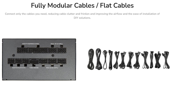 COUGAR PC zdroj GEX X2 1000W SNOW 80+ Gold, modulární (PCI-e 5.0 GPU 12+4 Pin)