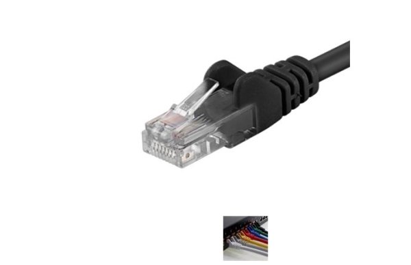 PREMIUMCORD Patch kabel UTP RJ45-RJ45 CAT5e 0.25m černá