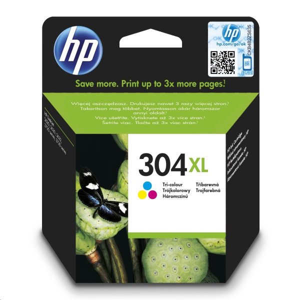 Náplň HP 304XL, N9K07AE barevná (300 stran)