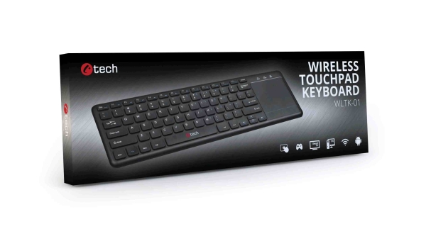 Klávesnice s touchpadem C-TECH WLTK-01 USB černá