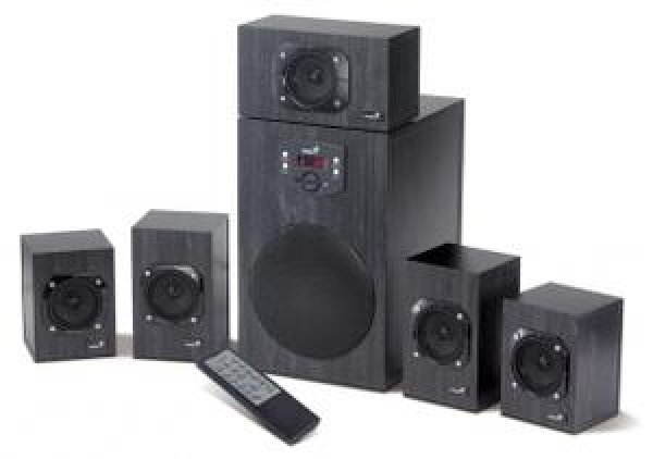 GENIUS repro SW-HF5.1 4500 (dřevo, 5.1 Home Theater 120W RMS, display),black