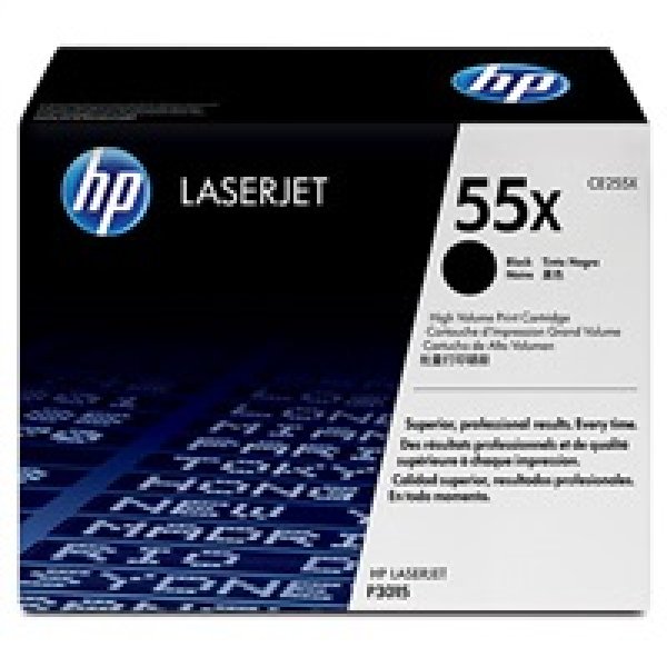 Toner HP CE255X, HP 55X černý (12 500 stran)