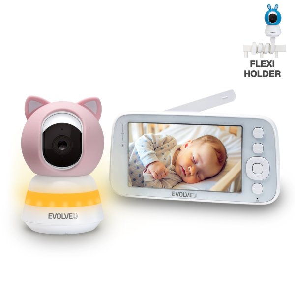 EVOLVEO Baby Monitor N5 - Set videochůvičky s 360° dohledem, obousměrnou komunikací a ukolébavkami,?v=1747857605