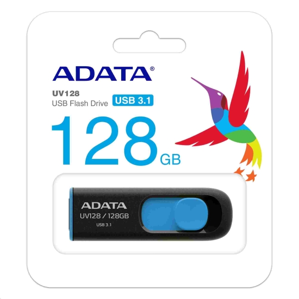 FlashDisk 128GB A-data UV128 černý/modrý